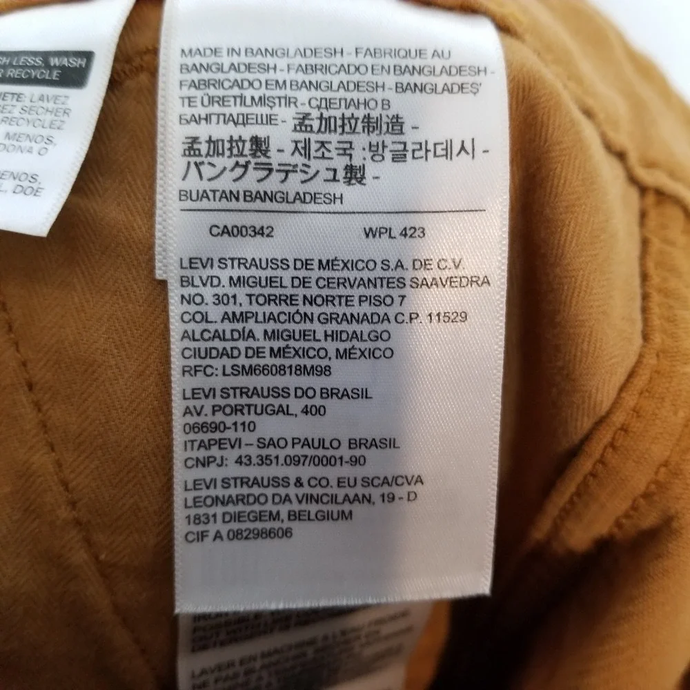 Levis Men XX Cargo Corduroy Cargo Pants Sz 29 x 32 Taper Orange‎ Streetwear Y2K